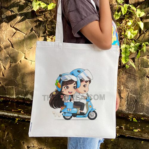 Moto Couple Canvas Bag