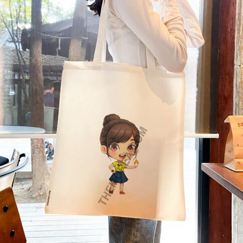 Fire Girl Canvas Bag