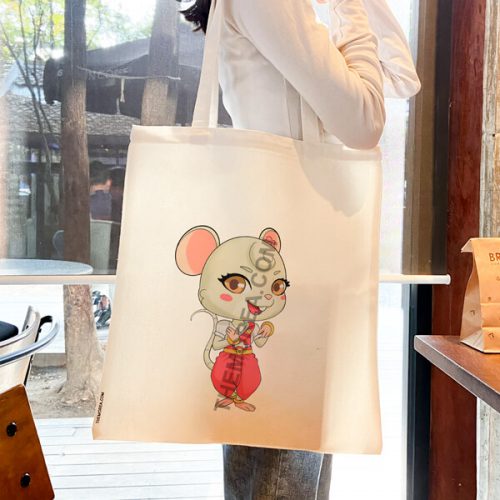 Rat girl dancing Canvas bag